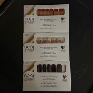 Color Street Real Nail Polish Strips Set of 3